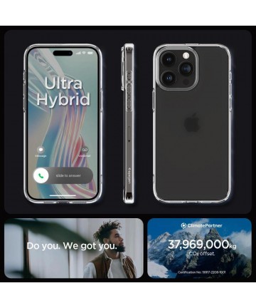 Spigen Ultra Hybrid Case for iPhone 15 Pro Max - Clear Matte
