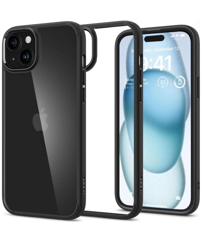 Spigen Ultra Hybrid iPhone 15 Case - Matte Black