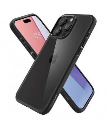 Spigen Ultra Hybrid iPhone 15 Pro Case - Matte Black