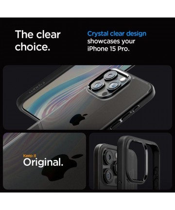 Spigen Ultra Hybrid iPhone 15 Pro Case - Matte Black