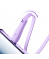 Joyroom Colorful Series S-A40 Cable Retractable 3in1 USB-A - USB-C / Lightning / Micro USB 1m - Purple