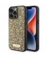 Guess Rhinestone Metal Logo case for iPhone 15 Pro - yellow