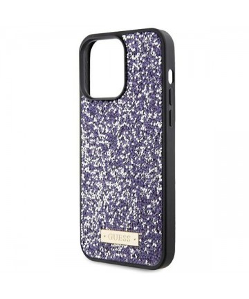 Guess Rhinestone Metal Logo case for iPhone 15 Pro - pink