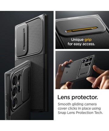 Spigen Optik Armor Case for Samsung Galaxy S24 Ultra - Black