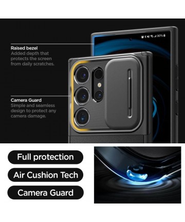 Spigen Optik Armor Case for Samsung Galaxy S24 Ultra - Black