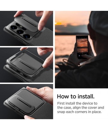 Spigen Optik Armor Case for Samsung Galaxy S24 Ultra - Black