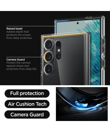 Spigen Ultra Hybrid Case for Samsung Galaxy S24 Ultra - Transparent