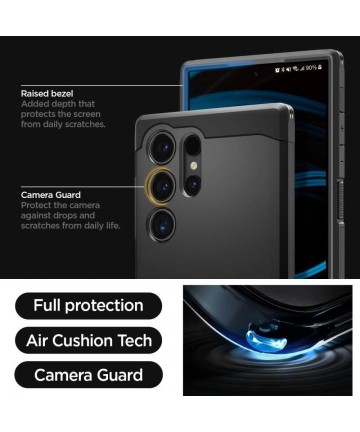 Spigen Tough Armor Case for Samsung Galaxy S24 Ultra - Black