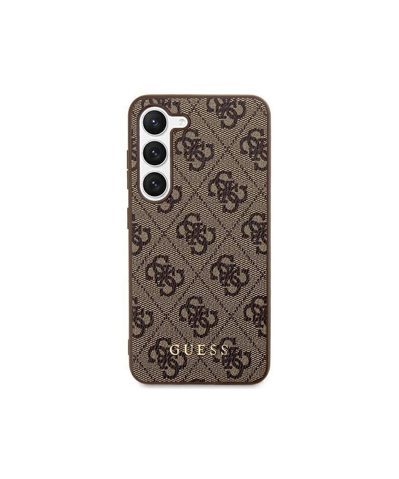 Guess 4G Metal Gold Logo case for Samsung Galaxy S24+ - brown