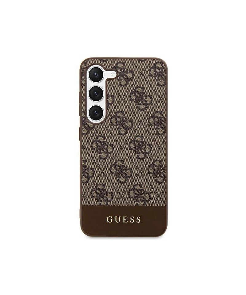 Guess 4G Stripe Collection case for Samsung Galaxy S24+ - brown