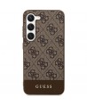 Guess 4G Stripe Collection case for Samsung Galaxy S24+ - brown