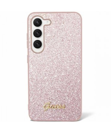 Guess Glitter Script Case for Samsung Galaxy S24 - Pink