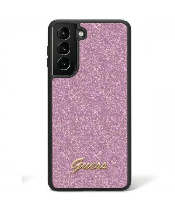Guess Glitter Script case for Samsung Galaxy S24 - purple