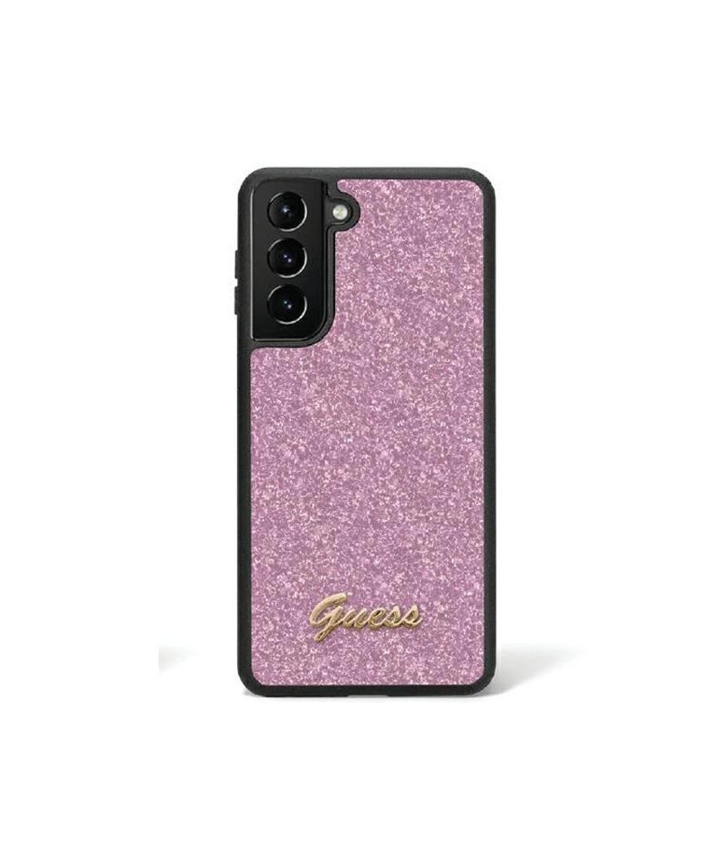 Guess Glitter Script case for Samsung Galaxy S24 - purple