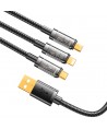 Joyroom 3in1 USB cable - USB Type C / Lightning / micro USB 3.5 A 1.2m black (S-1T3015A5)