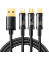 Joyroom 3in1 USB cable - USB Type C / Lightning / micro USB 3.5 A 1.2m black (S-1T3015A5)