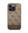 Guess GUHCP14LG4GLBR iPhone 14 Pro 6.1" brown/brown hard case 4G Stripe Collection