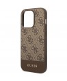Guess GUHCP14LG4GLBR iPhone 14 Pro 6.1" brown/brown hard case 4G Stripe Collection