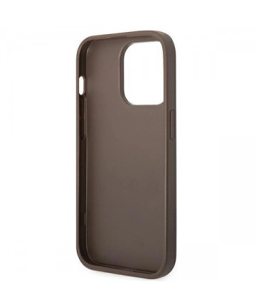 Guess GUHCP14LG4GLBR iPhone 14 Pro 6.1" brown/brown hard case 4G Stripe Collection