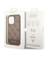 Guess GUHCP14LG4GLBR iPhone 14 Pro 6.1" brown/brown hard case 4G Stripe Collection