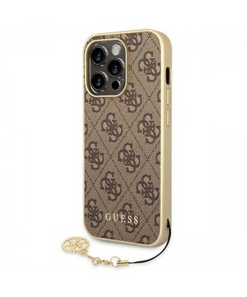 Guess GUHCP14LGF4GBR iPhone 14 Pro 6.1 "brown / brown hardcase 4G Charms Collection