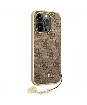 Guess GUHCP14LGF4GBR iPhone 14 Pro 6.1 "brown / brown hardcase 4G Charms Collection