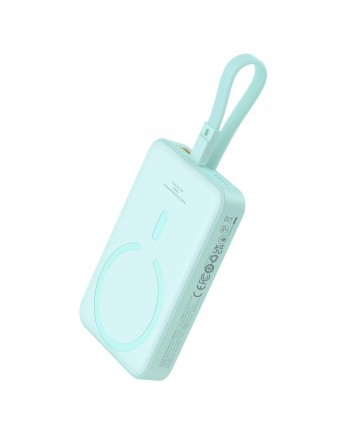Baseus Magnetic Mini MagSafe 10000mAh 20W powerbank with built-in Lightning cable - blue + Baseus Simple Series USB-C - USB-C 60