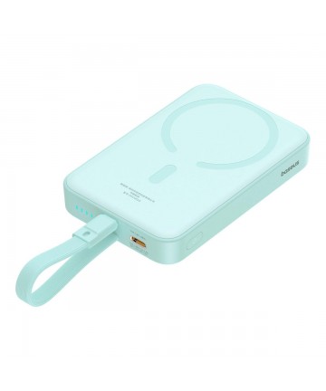 Baseus Magnetic Mini MagSafe 10000mAh 20W powerbank with built-in Lightning cable - blue + Baseus Simple Series USB-C - USB-C 60