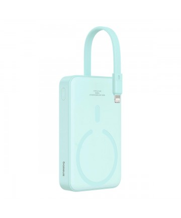 Baseus Magnetic Mini MagSafe 10000mAh 20W powerbank with built-in Lightning cable - blue + Baseus Simple Series USB-C - USB-C 60