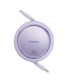Baseus Free2Draw Mini USB-C - USB-C retractable cable 100W 1m - purple