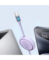 Baseus Free2Draw Mini USB-C - USB-C retractable cable 100W 1m - purple