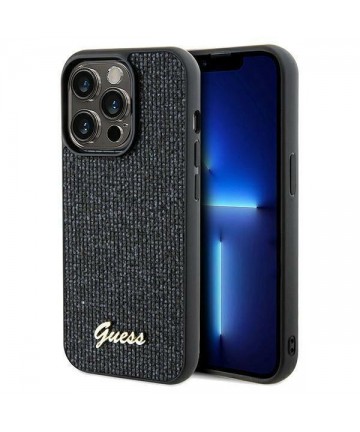 Guess Disco Metal Script case for iPhone 14 Pro Max - black