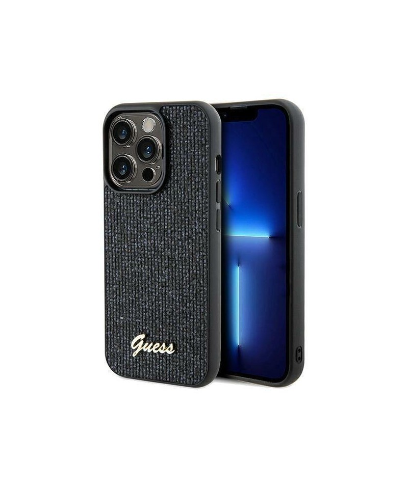 Guess Disco Metal Script case for iPhone 14 Pro Max - black