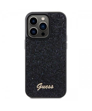 Guess Disco Metal Script case for iPhone 14 Pro Max - black