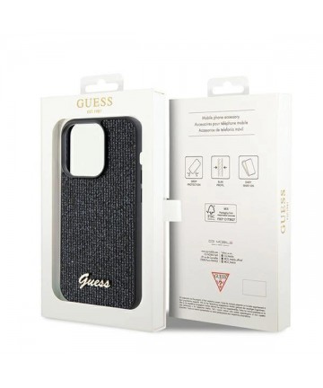 Guess Disco Metal Script case for iPhone 14 Pro Max - black
