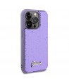 Guess Sequin Script Metal case for iPhone 14 Pro Max - purple