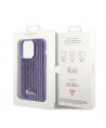 Guess Sequin Script Metal case for iPhone 14 Pro Max - purple