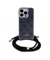 Guess Crossbody Cord 4G Print case for iPhone 15 Pro - black