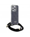 Guess Crossbody Cord 4G Print case for iPhone 15 Pro - black