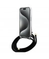 Guess Crossbody Cord 4G Print case for iPhone 15 Pro - black
