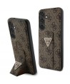 Guess GUHCS24SPGS4TDW S24 S921 brown/brown hardcase Grip Stand 4G Triangle Strass