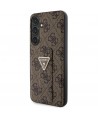 Guess GUHCS24SPGS4TDW S24 S921 brown/brown hardcase Grip Stand 4G Triangle Strass