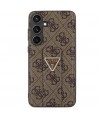 Guess GUHCS24SPGS4TDW S24 S921 brown/brown hardcase Grip Stand 4G Triangle Strass