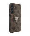 Guess GUHCS24SPGS4TDW S24 S921 brown/brown hardcase Grip Stand 4G Triangle Strass