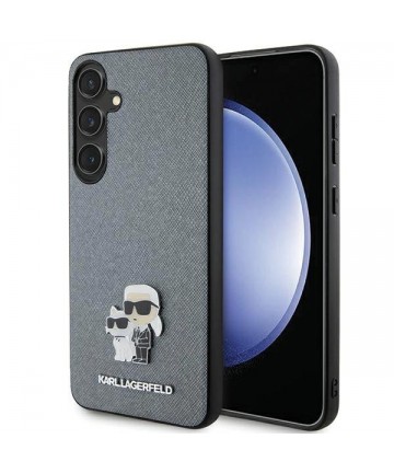 Karl Lagerfeld KLHCS24MPSAKCMPG S24+ S926 hardcase gray/gray Saffiano Karl & Choupette Metal Pin