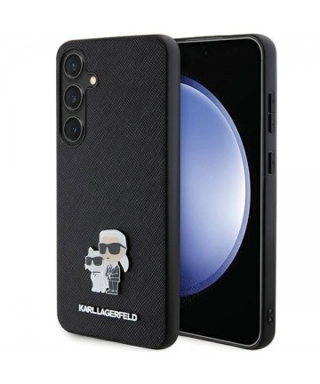 Karl Lagerfeld KLHCS24MPSAKCMPK S24+ S926 hardcase black/black Saffiano Karl & Choupette Metal Pin