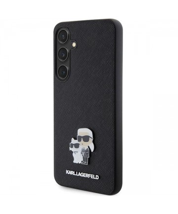 Karl Lagerfeld KLHCS24MPSAKCMPK S24+ S926 hardcase black/black Saffiano Karl & Choupette Metal Pin