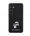 Karl Lagerfeld KLHCS24MPSAKCMPK S24+ S926 hardcase black/black Saffiano Karl & Choupette Metal Pin