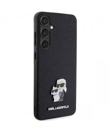 Karl Lagerfeld KLHCS24SPSAKCMPK S24 S921 hardcase black/black Saffiano Karl & Choupette Metal Pin