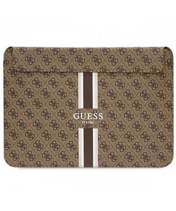 Guess 4G Printed Stripes cover for a 16" laptop - brown